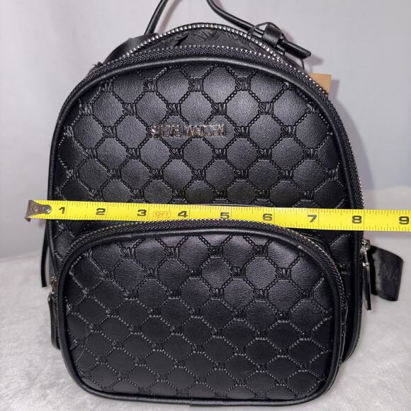 Steve Madden Black BBLOGO Backpack w/ Tassel Clasp NWT - Picture 12 of 12